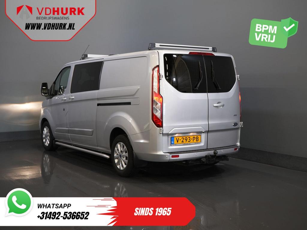 Ford Transit Custom 2.0 TDCI 130 pk L2 Limited DC Dubbel Cab, Automaat, 186 g/km, Parkeersensor, Bedrijf