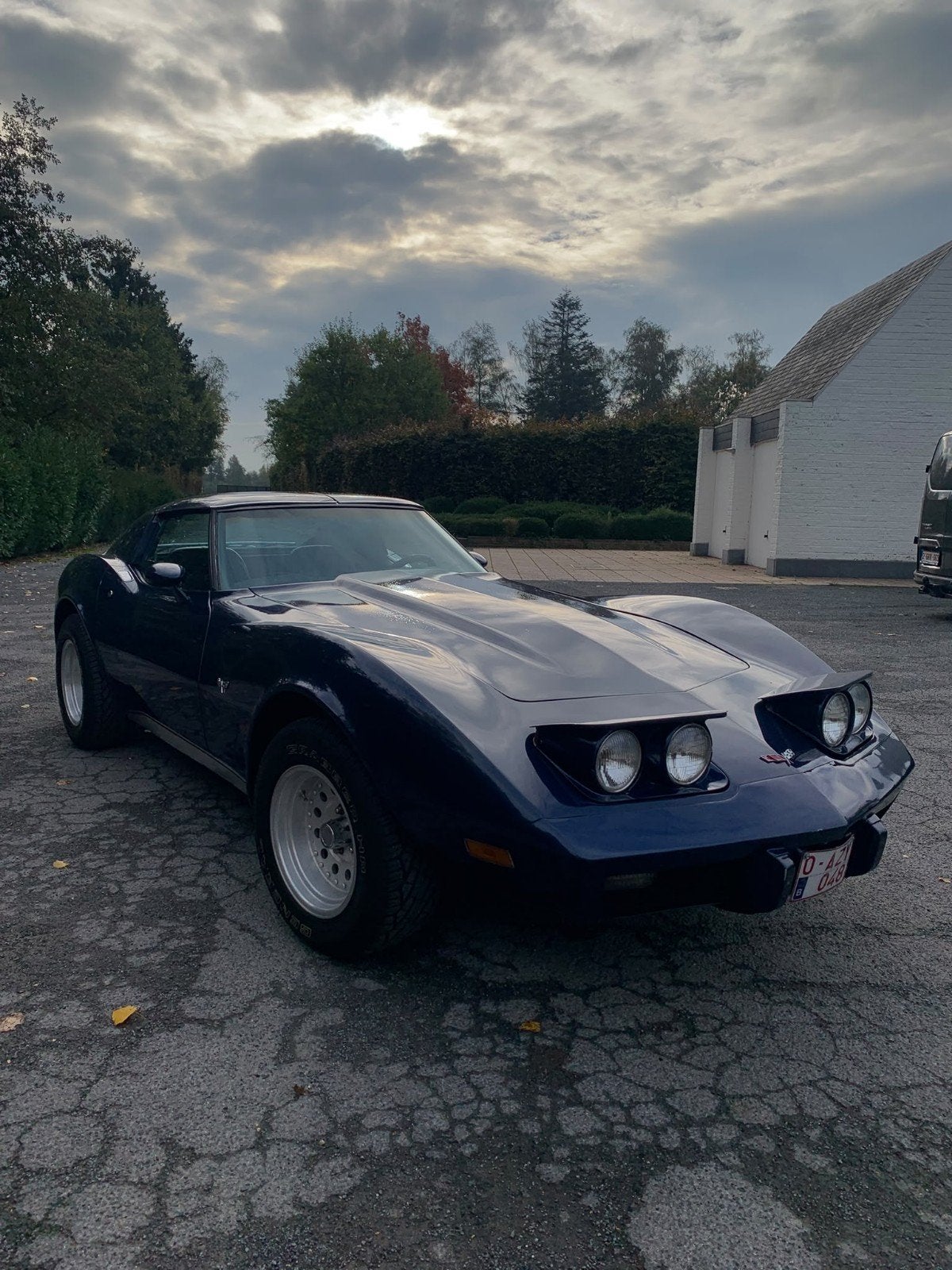 Chevrolet Corvette 1977, Auto's, Automaat, Zwart, Chevrolet, Blauw