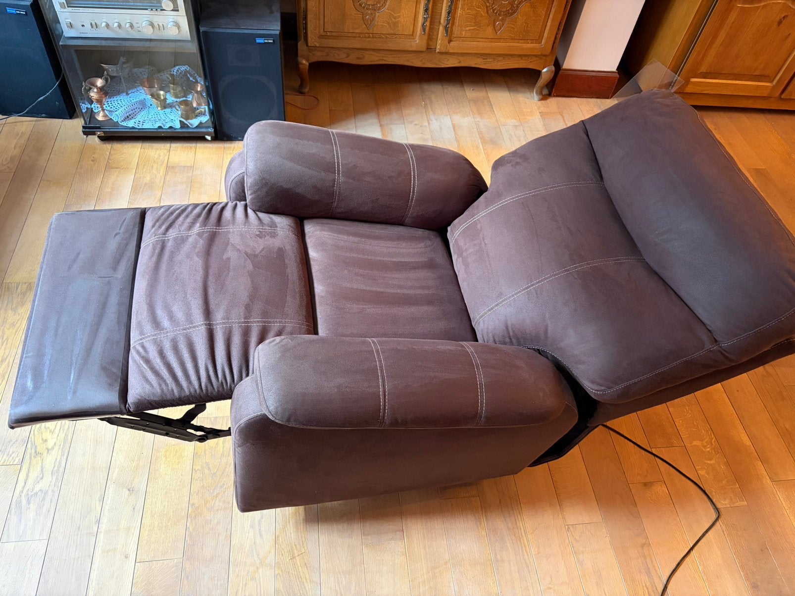 Fauteuil alcantara électrique, état proche du neuf, Enlèvement, Comme neuf
