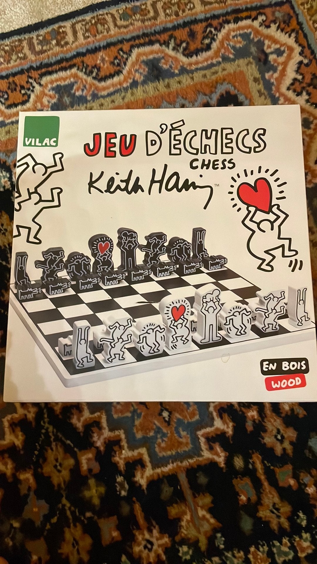 Keith haring houten schaak bord, Hobby en Vrije tijd, Gezelschapsspellen | Bordspellen, Ophalen of Verzenden, Zo goed als nieuw