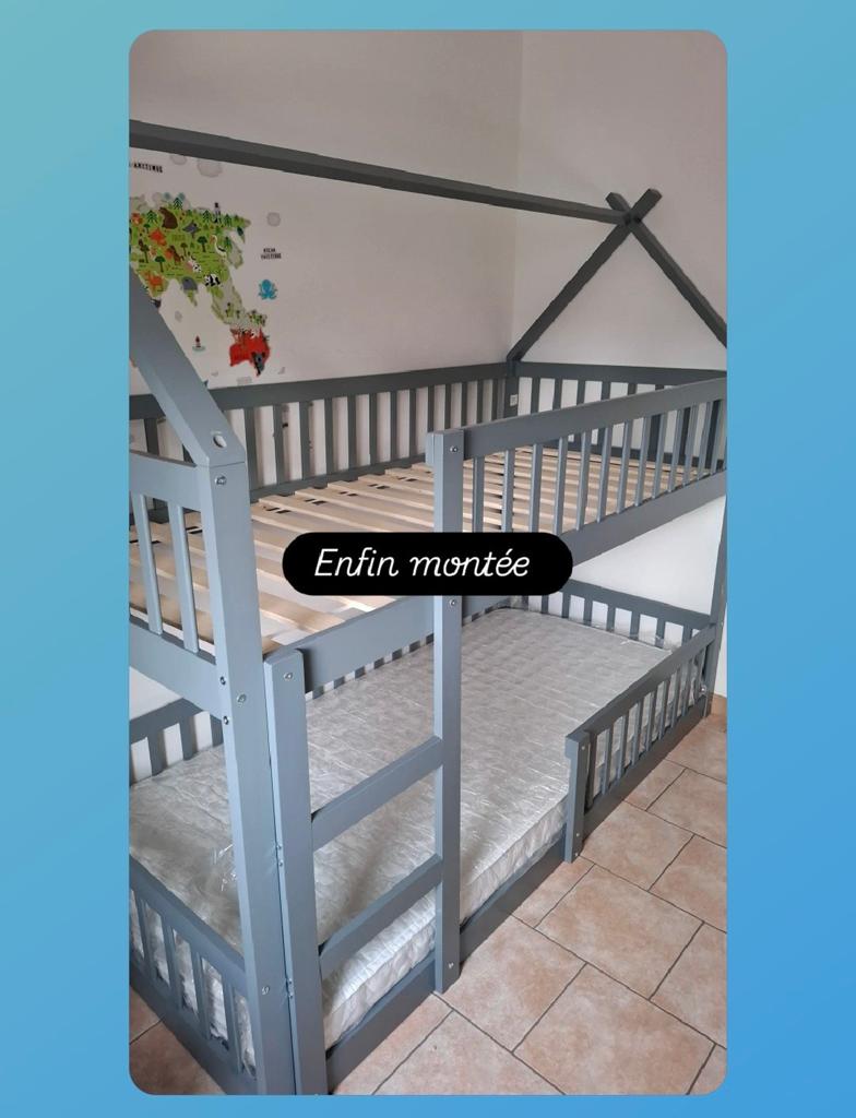 Grijs stapelbed met matras, Ophalen