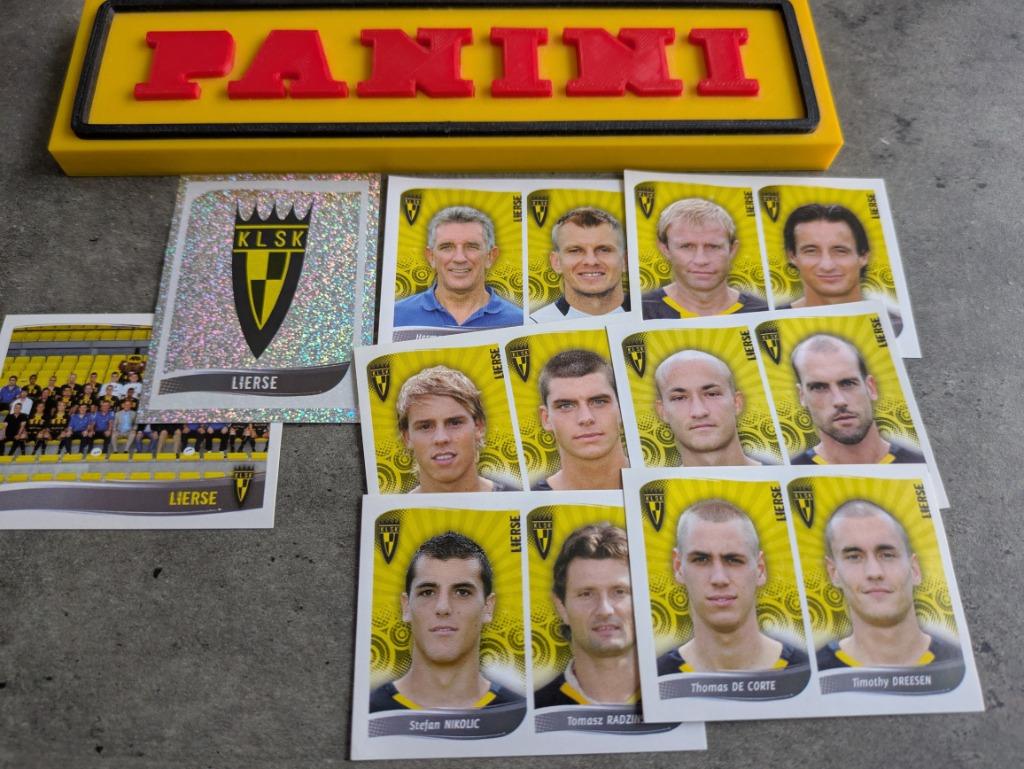 8 autocollants SK LIERSE 2009 pour le football Panini 2009, Envoi, Neuf