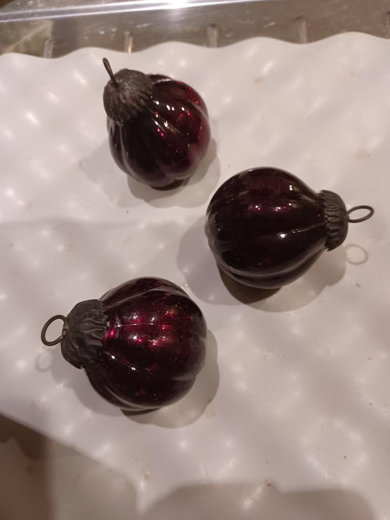 Vieilles boules de Noël en verre,, Divers, Enlèvement ou Envoi, Comme neuf