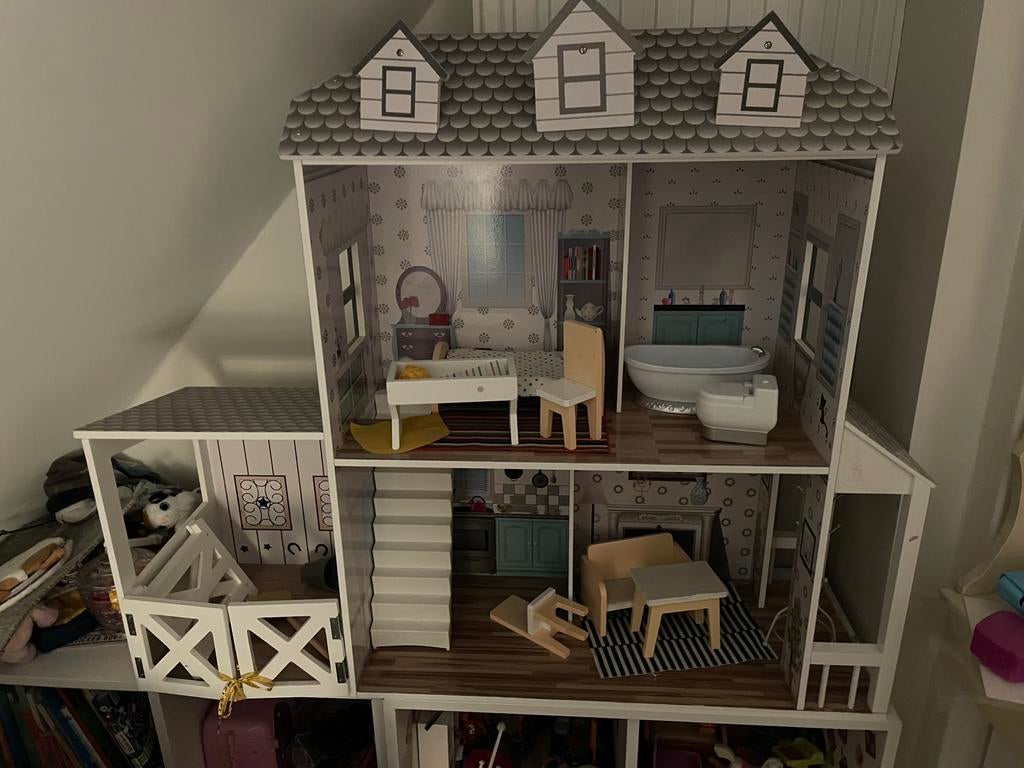 Teamson Dreamland Farm House poppenhuis voor kinderen, Verzamelen, Poppenhuizen en Toebehoren, Zo goed als nieuw, Ophalen