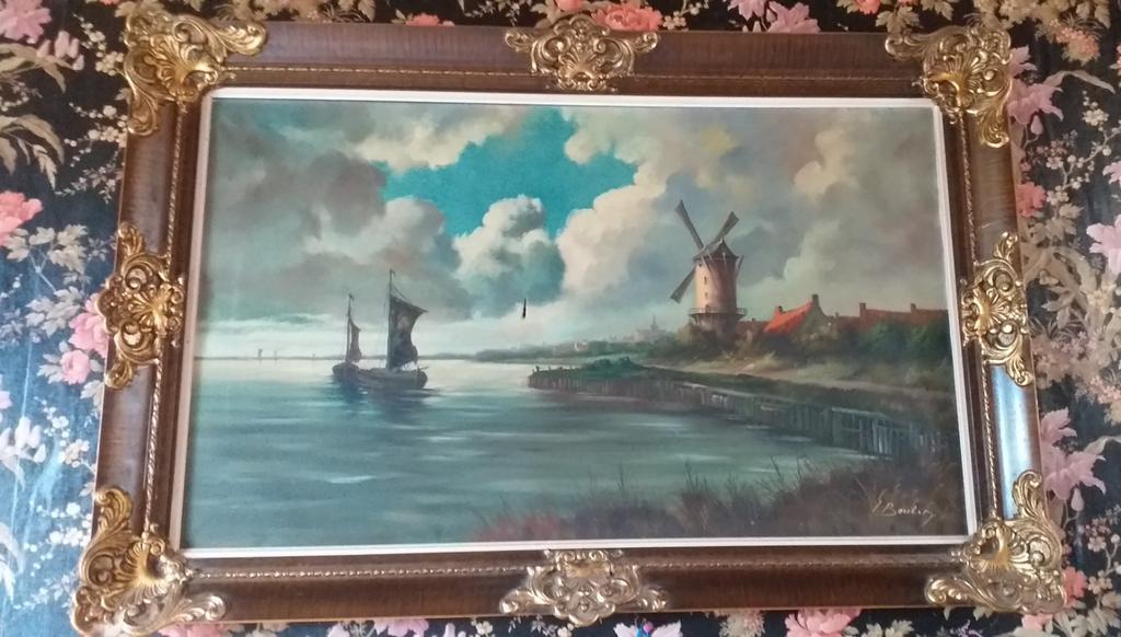 Boudin peinture à l'huile sur toile, Antiquités & Art, Enlèvement