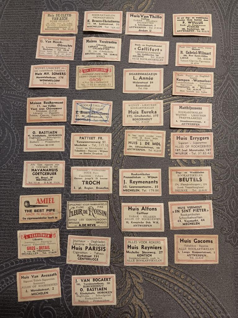 Étiquettes Matchbox | Bruxelles | Malines | Hoboken | Anvers, Enlèvement ou Envoi, Utilisé, Autres types