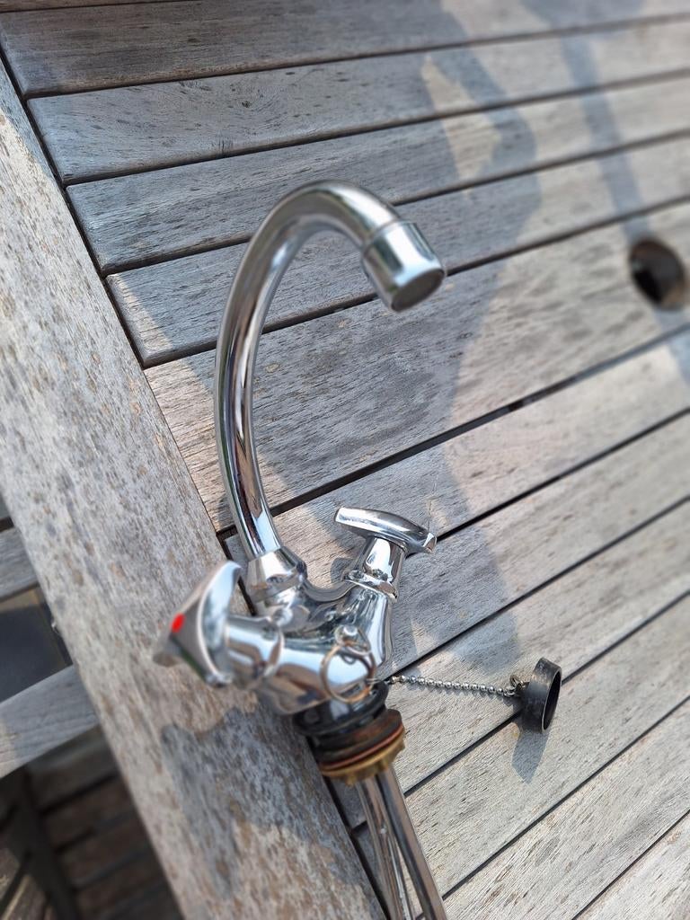 3 robinets, pommeau de douche et lavabo, Enlèvement ou Envoi, Utilisé, Robinet