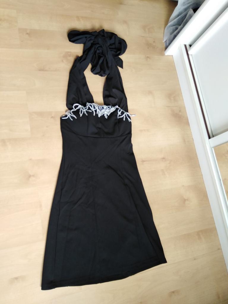 Zwarte jurk met glitters voorzijde, Kleding | Dames, Jurken, Zwart, Nieuw, Ophalen of Verzenden, Maat 36 (S)