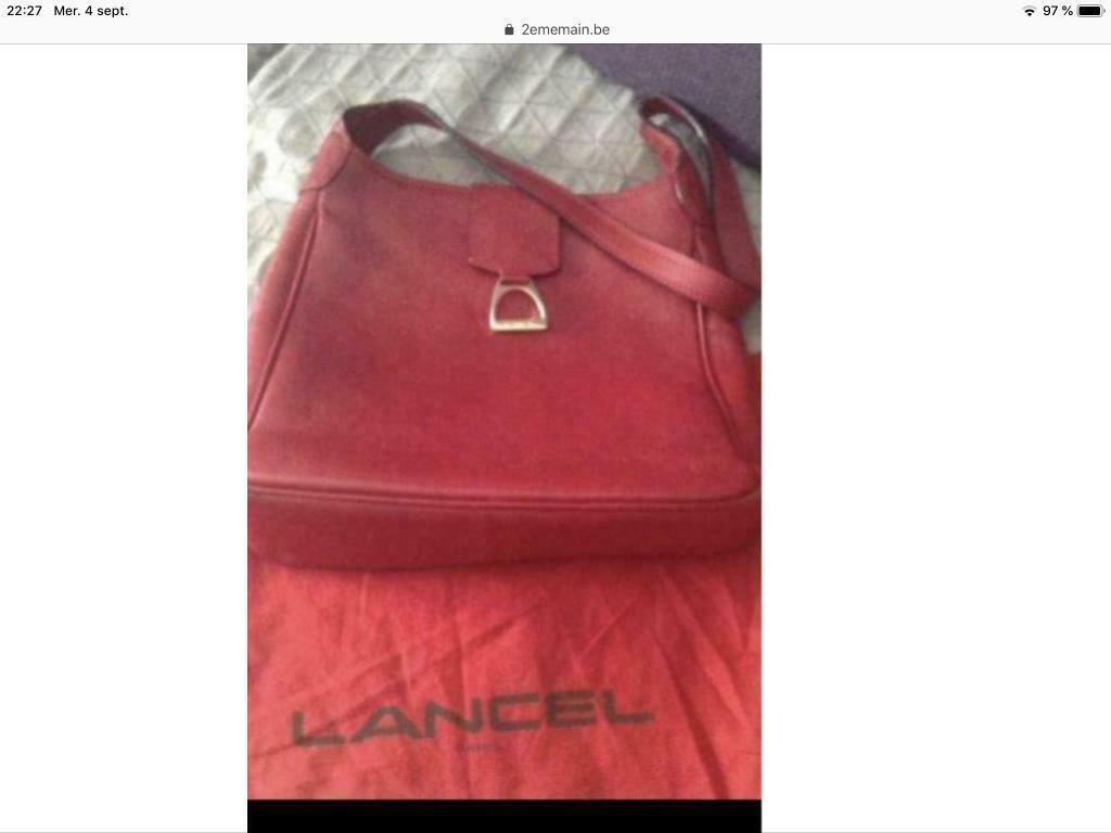 Sac Lancel  cuir rouge très classe, Enlèvement ou Envoi, Comme neuf, Rouge, Sac à main