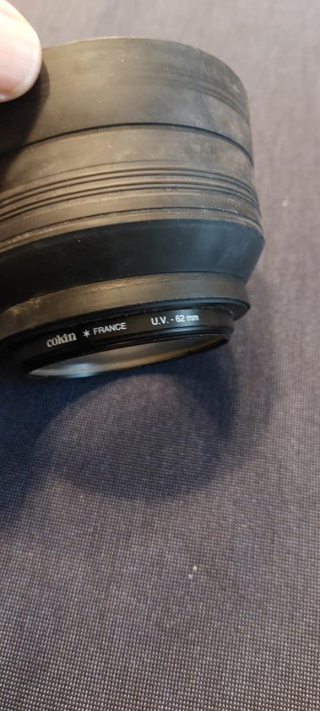 Zonnekap met UV-filter 62 mm, TV, Hi-fi & Vidéo, Photo | Filtres, 60 à 70 mm, Enlèvement ou Envoi, Hama, Filtre UV