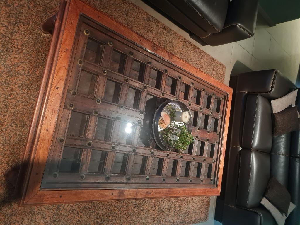 Antieke tafel,  gemaakt met 125 jaar oude deur., Enlèvement