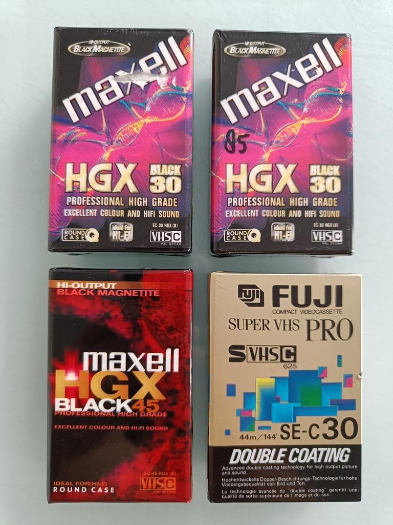 Cassettes VHS-C Maxell/Fuji., Enlèvement ou Envoi, VHS-C ou SVHS-C, Cassette (vidéo)