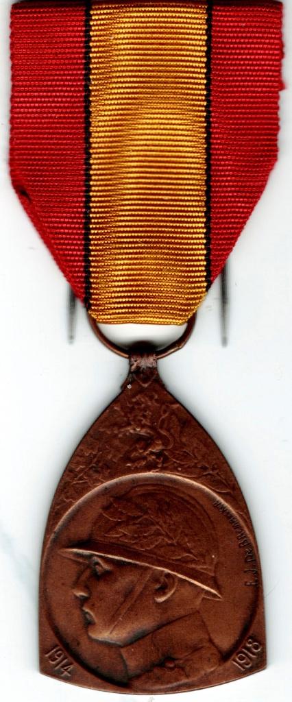 Médaille commémorative belge 1914-1918, Envoi, Ruban, Médaille ou Ailes