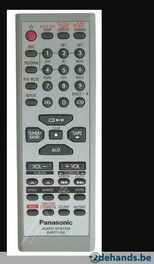 Panasonic afstandsbediening EUR7711150, Ophalen of Verzenden, Gebruikt