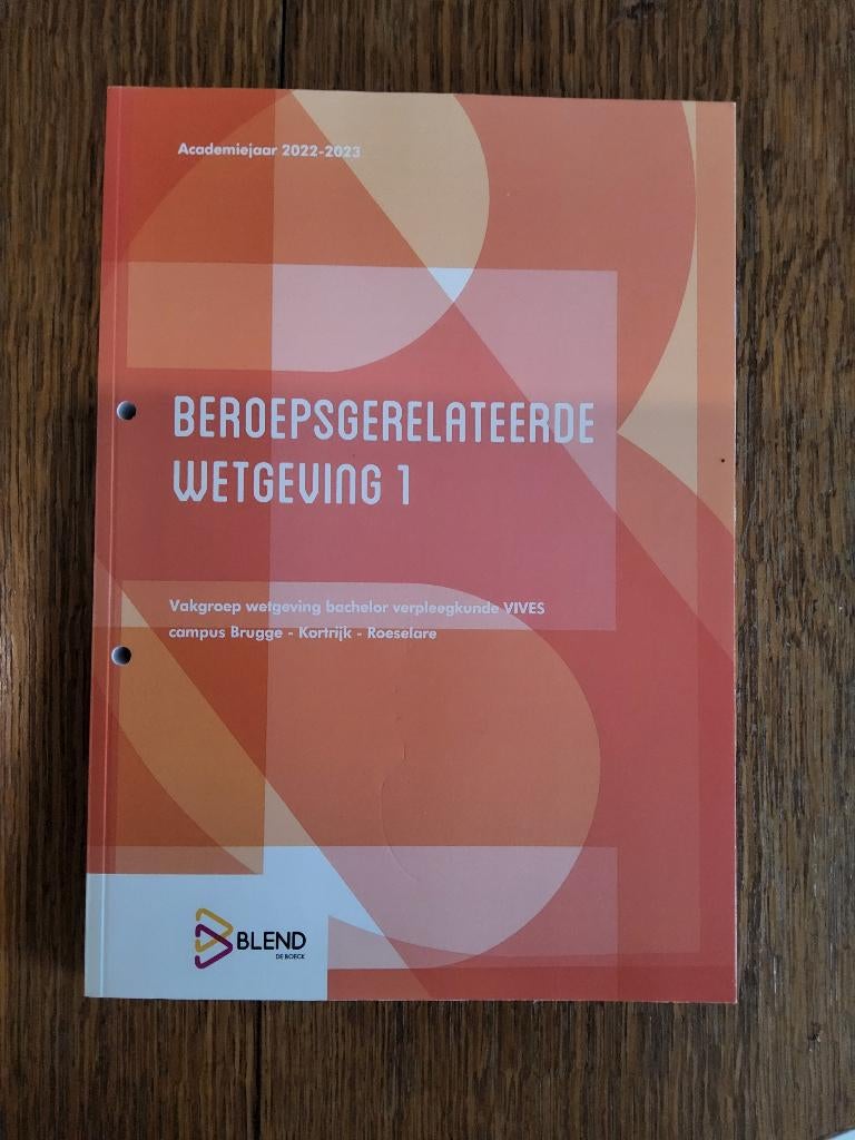 Vives hogeschool, Beroepsgerelateerde wetgeving 1., Boeken, Overige vakken, Nieuw, Diverse auteurs, Ophalen of Verzenden