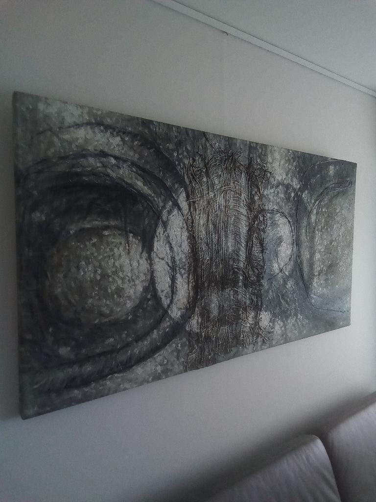 Groot schilderij op doek, Ophalen
