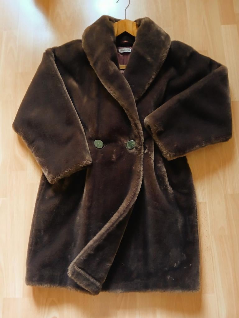 Mantel Cacharel faux fur, Kleding | Dames, Verzenden, Zo goed als nieuw, Maat 38/40 (M)