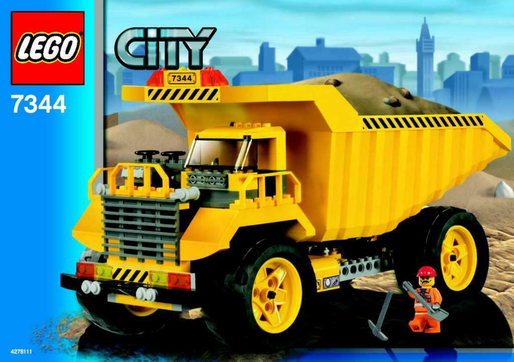 Lego City 7344 Dump Truck, Ophalen of Verzenden, Gebruikt, Complete set, Lego