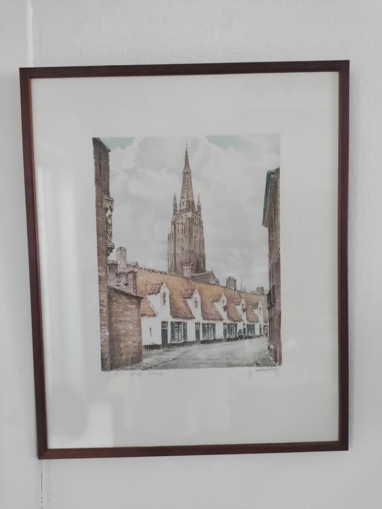 ets Brugge, Antiek en Kunst, Kunst | Etsen en Gravures, Ophalen
