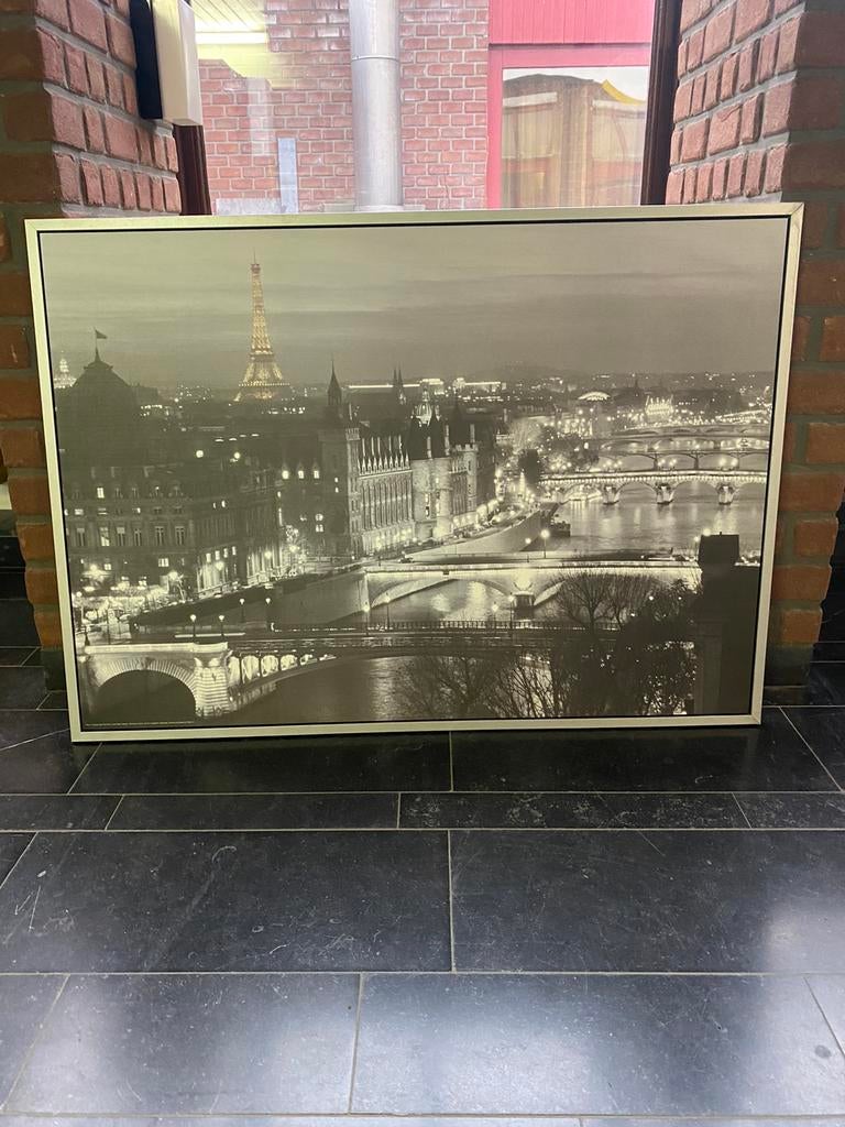 Kader van zicht op Parijs, Huis en Inrichting, Ophalen, 125 cm of meer, Zo goed als nieuw, Foto of Poster