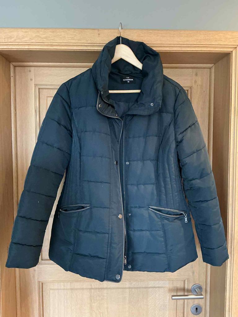 Donsjas maat 42, Ophalen of Verzenden, Zo goed als nieuw, Maat 46/48 (XL) of groter, Blauw