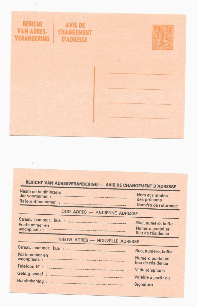 Avis de Changement d'adresse 9 francs, Non oblitéré, Autre, Envoi, Neuf