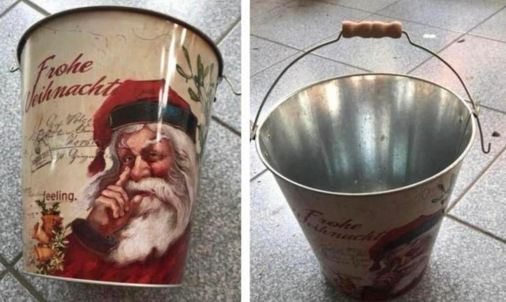 Seau de noël en zinc neuf, Enlèvement, Neuf