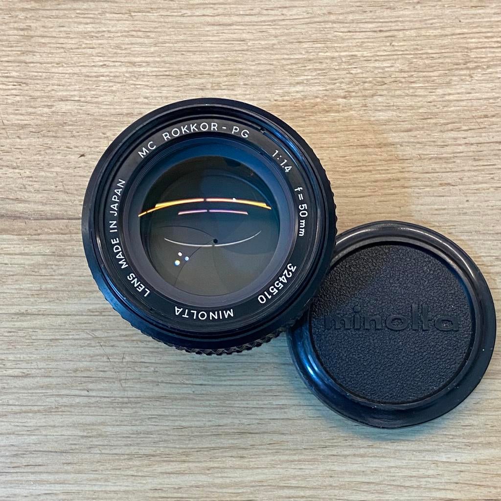 Minolta MC-Rokkor-PG 50mm f1.4* als nieuw, Ophalen of Verzenden, Zo goed als nieuw, Spiegelreflex, Minolta