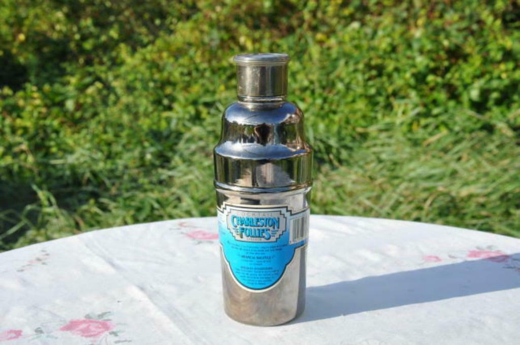 §  bouteille vide verre argente forme shaker, Enlèvement ou Envoi