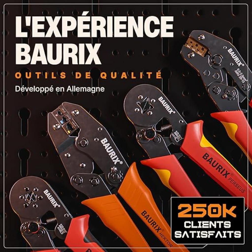 Pince à sertir BAURIX avec 1800 embouts de câble FAST FREE, Envoi, Neuf