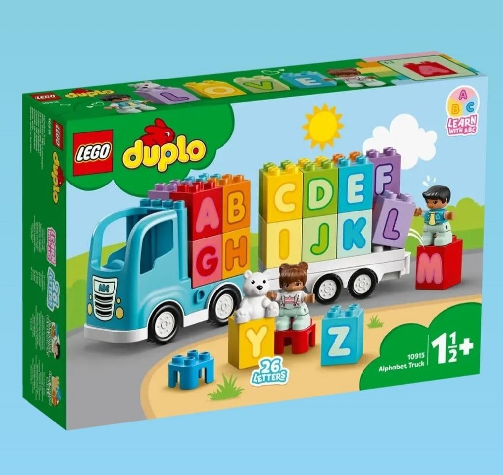 lego duplo alfabet vrachtwagen - 10915 (zonder doos), Ophalen of Verzenden, Zo goed als nieuw, Duplo