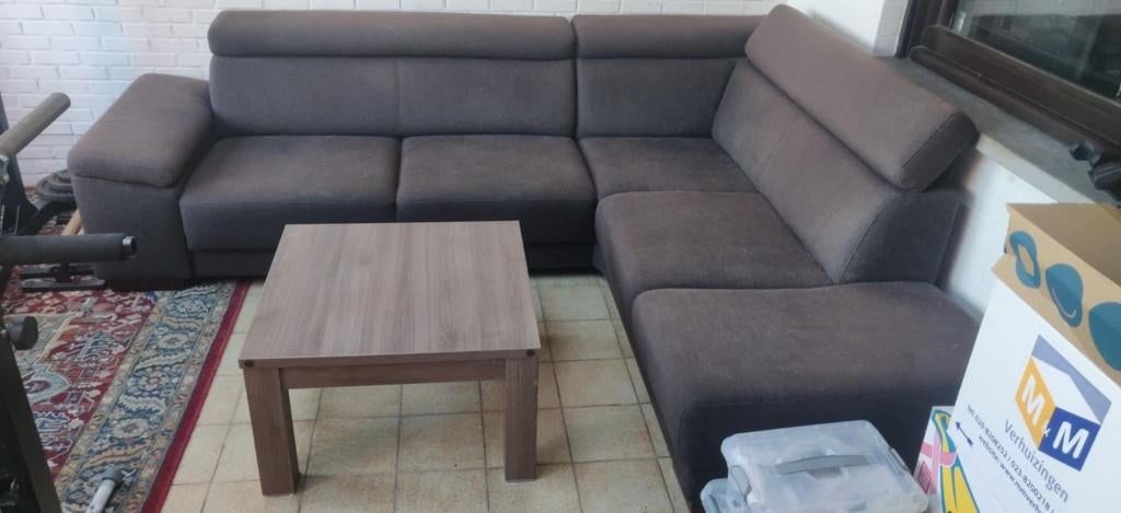 Zetel met poef, Banc d'angle, Quatre personnes ou plus, Enlèvement, Utilisé