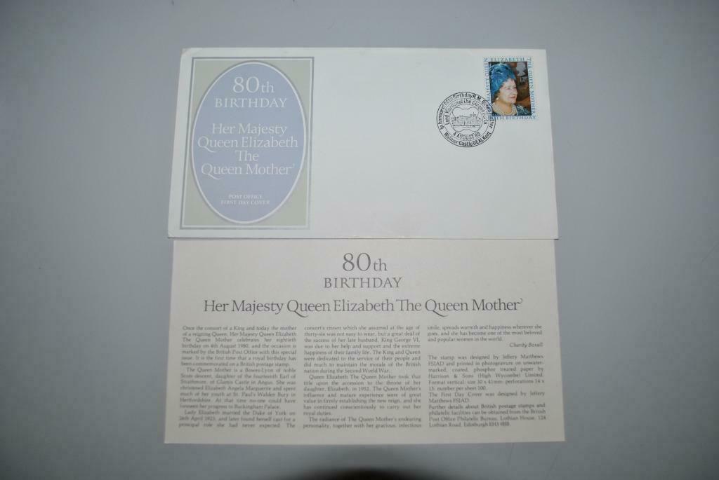Grande-Bretagne 1980 Enveloppe-souvenir Elizabeth Queen Moth, Envoi