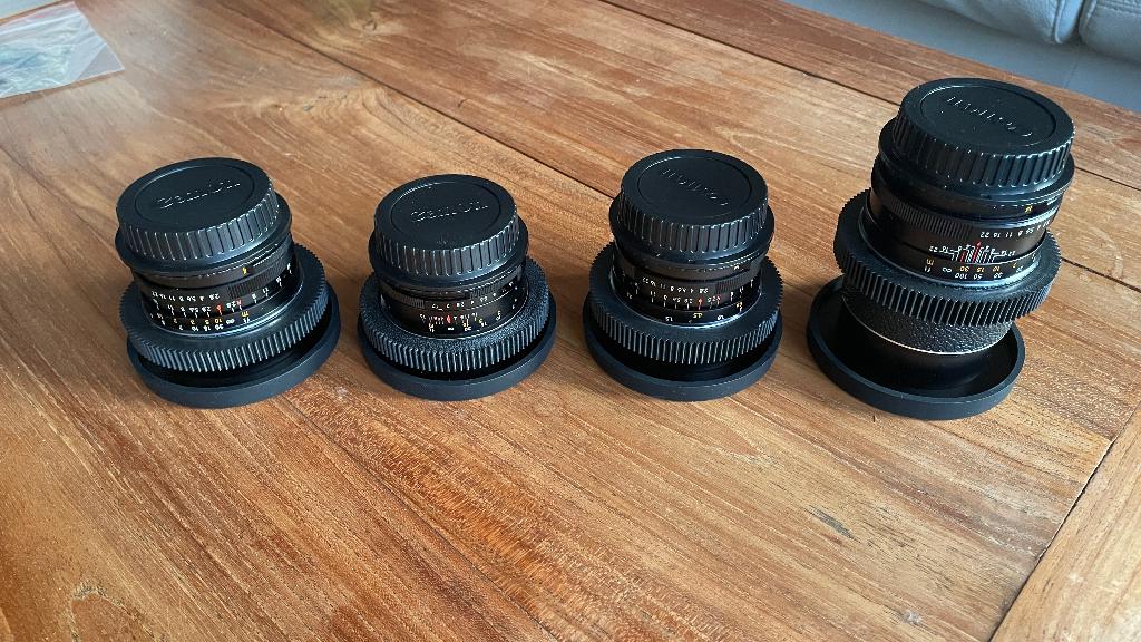 Kit d’objectifs cinemood, photo argentique TOMIOKA japan 70', Enlèvement ou Envoi, Reconditionné, Lentille standard