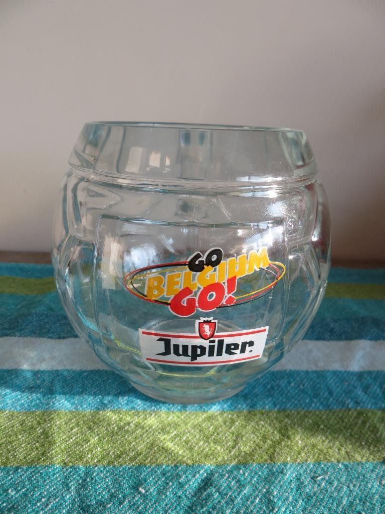 Glas in vorm van voetbal - Rode Duivels, Ophalen of Verzenden, Zo goed als nieuw, Glas of Glazen, Jupiler