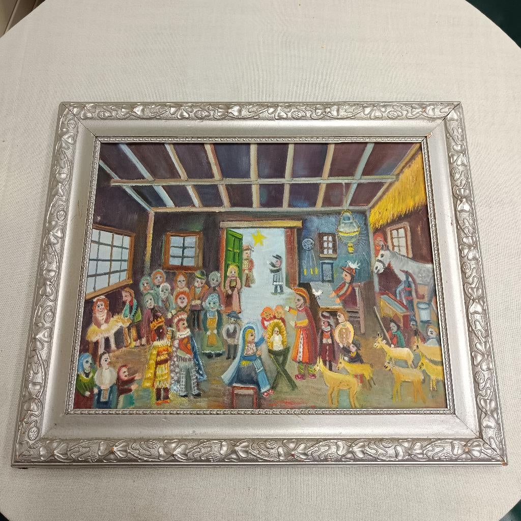 schilderij - Driekoningen, Antiek en Kunst, Ophalen of Verzenden