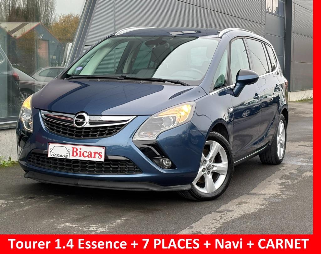 Opel Zafira Tourer 1,4i*7-ZITS* NAVI S-LEDER Av Ar-SENSOR, Auto's, Testrit aan huis, Monovolume, Blauw, Leder