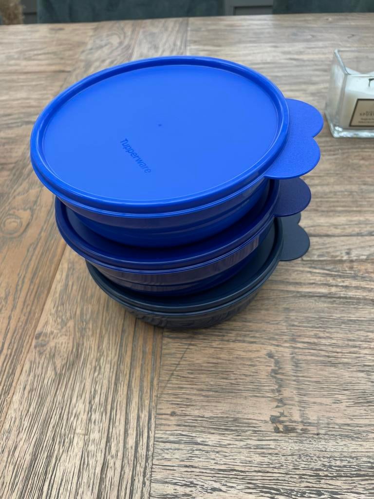 Ontbijtset Tupperware, Blauw, Nieuw, Ophalen of Verzenden, Bus of Trommel