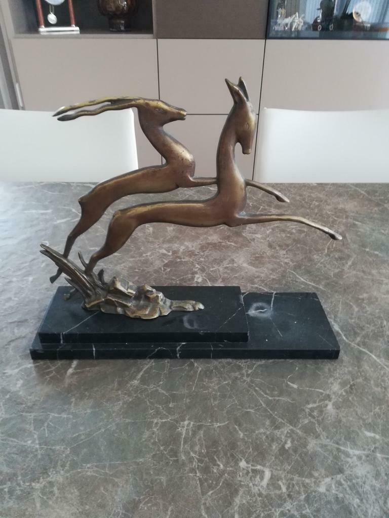 Leaping Gazelles Art Deco, Ophalen of Verzenden
