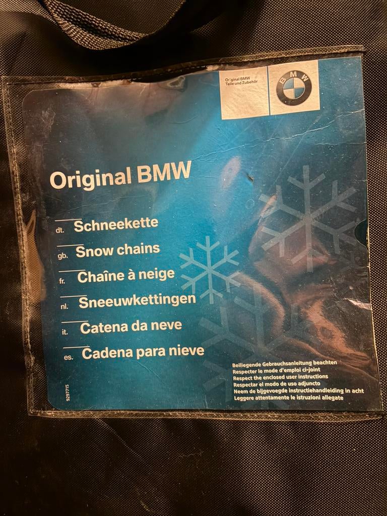 Chaines neige BMW, Auto diversen, Sneeuwkettingen, Ophalen, Zo goed als nieuw