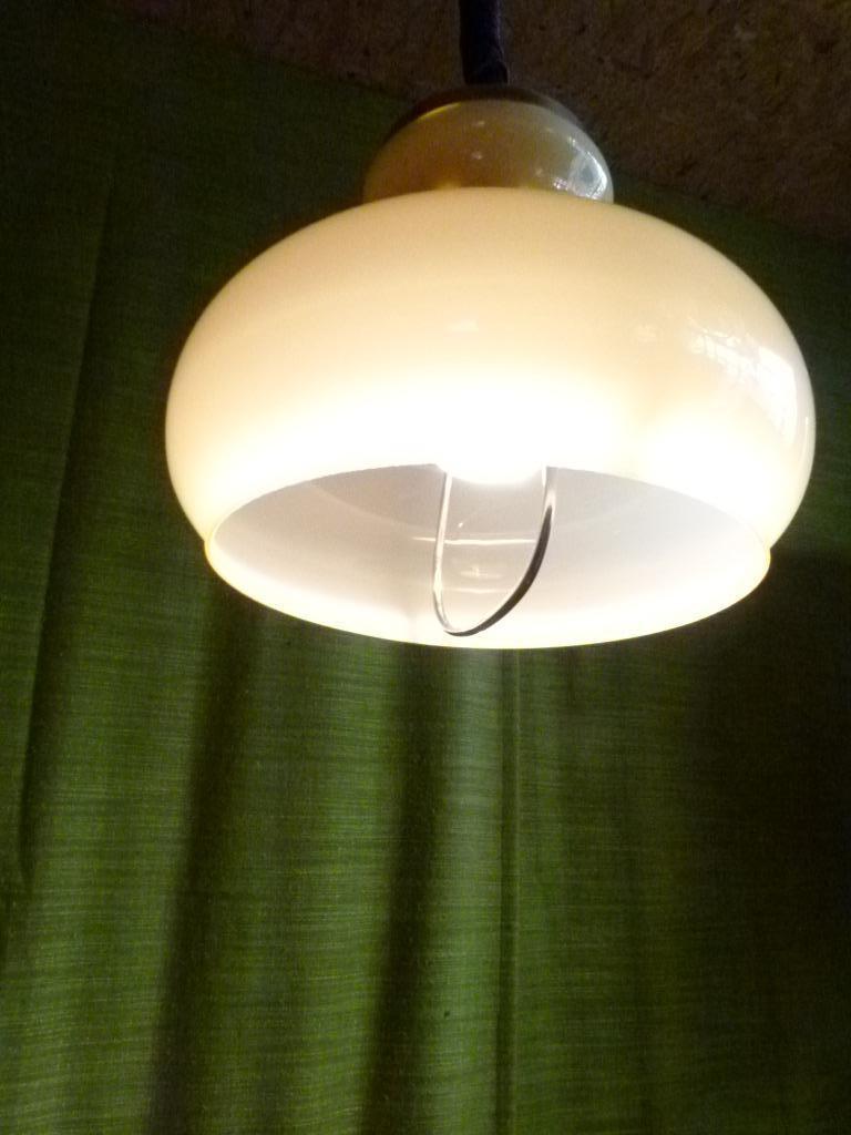 vintage hanglamp Italy 70er glas, Ophalen, Huis en Inrichting