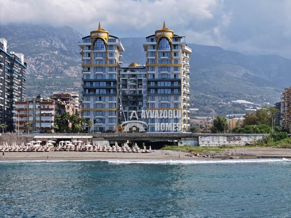 1+1 appartement aan het strand met privéstrand in Mahmutlar, Immo, 55 m², 2 kamers, Turkije, Stad