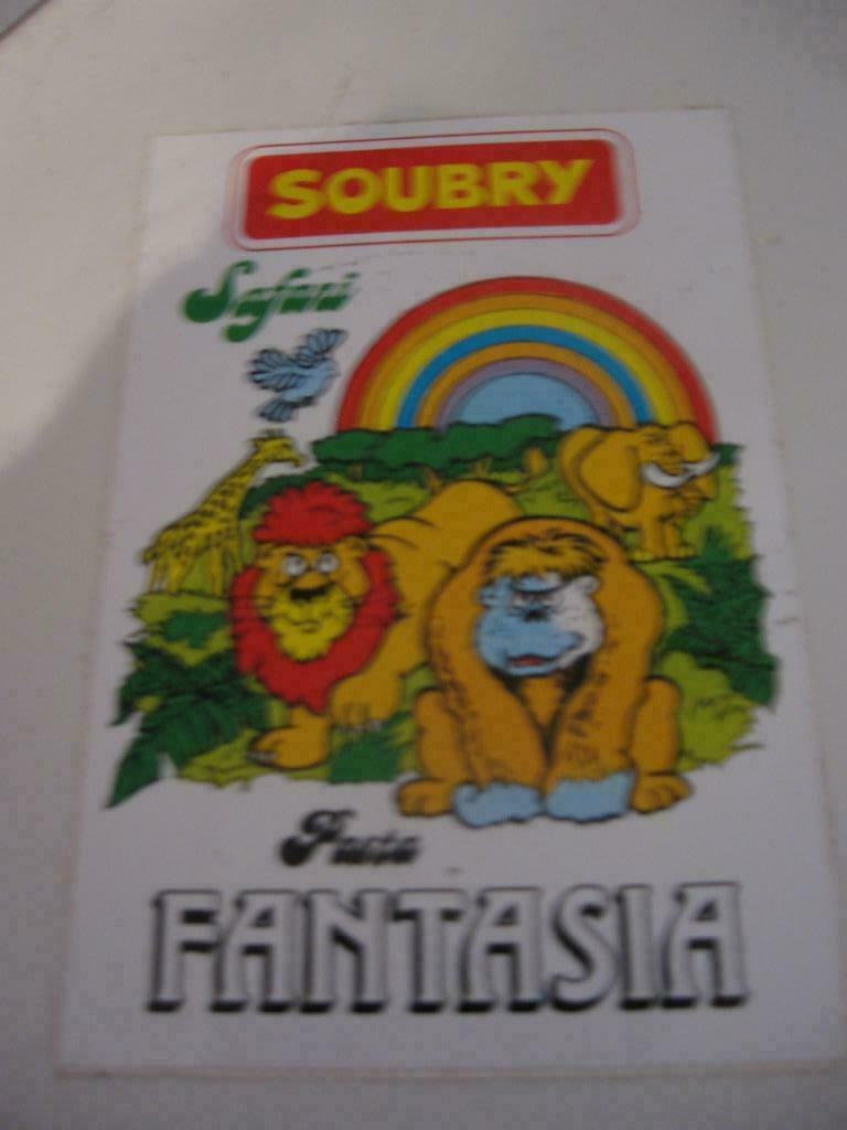 Soubry Pasta-sticker. Safari-fantasie. Afmetingen: 12 cm zo, Verzamelen, Ophalen of Verzenden, Nieuw, Bedrijf of Vereniging