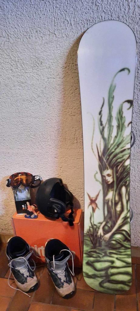 Snowboard Apo Abyss 52 incl. bindingen + tas, Sport en Fitness, Ophalen, Zo goed als nieuw, Board