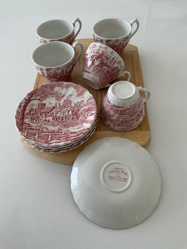 Koffieset espresso porselein Myott Valeria, Antiek en Kunst, Ophalen of Verzenden