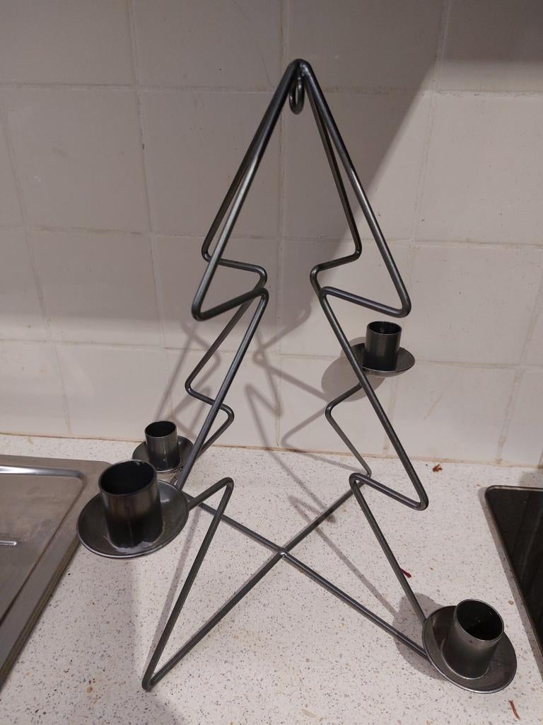 Kaarsenhouder Kerst, Antiek en Kunst, Ophalen of Verzenden