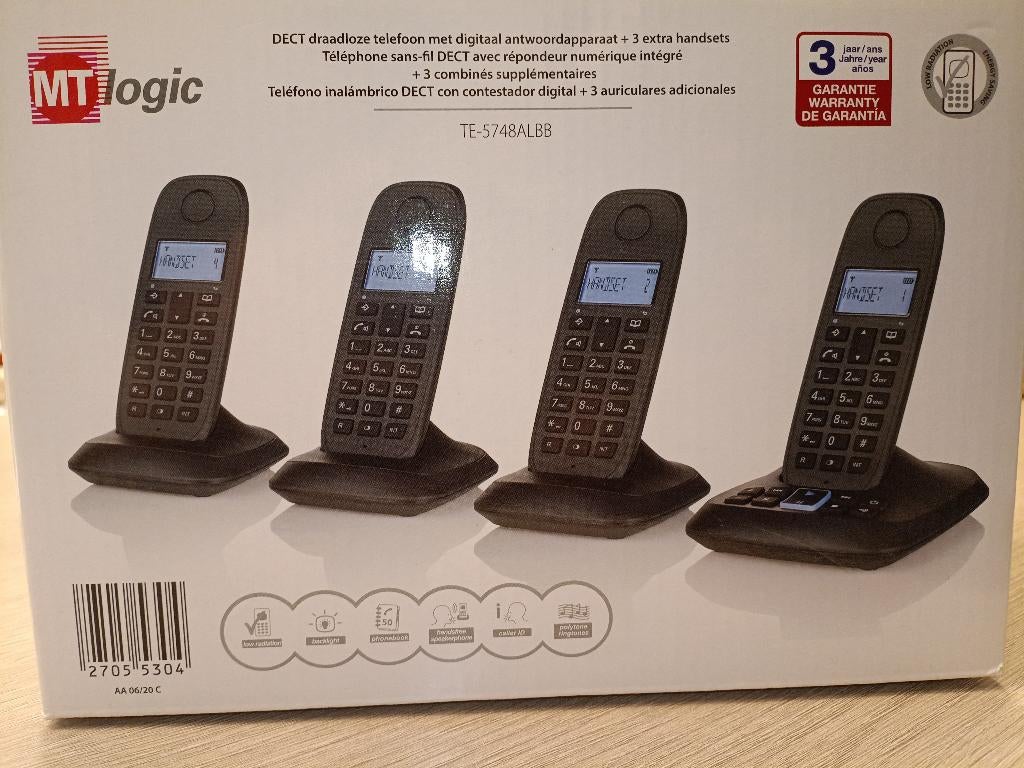 draadloze telefoon met digitaal antwoordapparaat, Telecommunicatie, Ophalen, Zo goed als nieuw, 4 handsets of meer