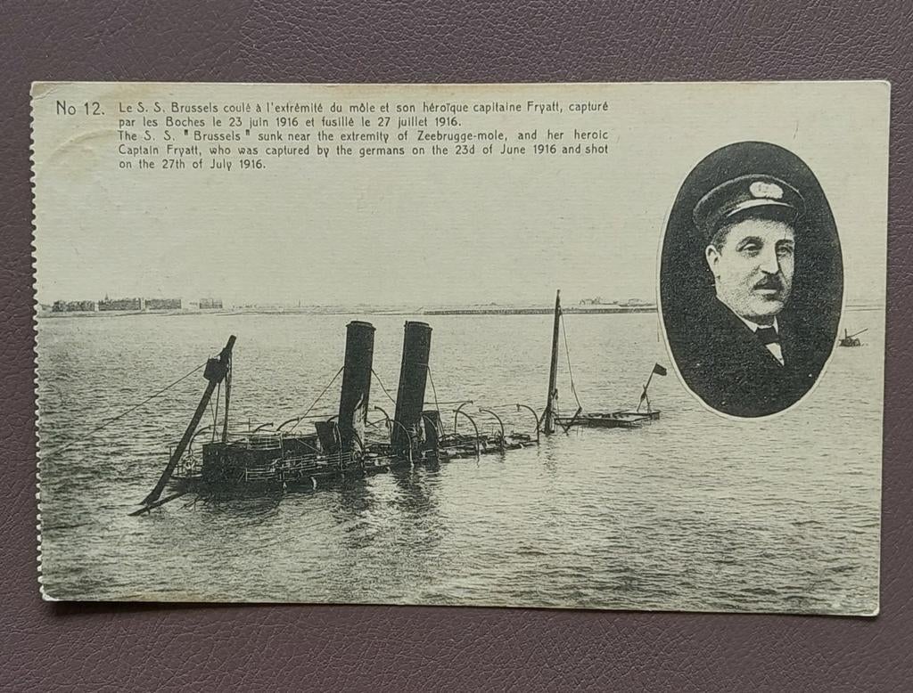 Postkaart S.S.Brussels 23 juni 1916 Zeebrugge, Verzamelen, Postkaarten | België, Ophalen of Verzenden