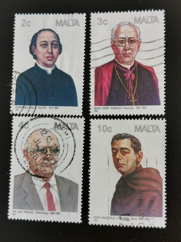 Malta 1988 - bekende personen, Ophalen of Verzenden, Malta, Gestempeld