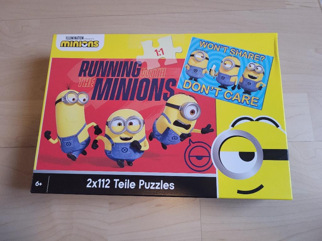 Minion puzzel - 2x112 stuks, Ophalen, Meer dan 50 stukjes, Zo goed als nieuw